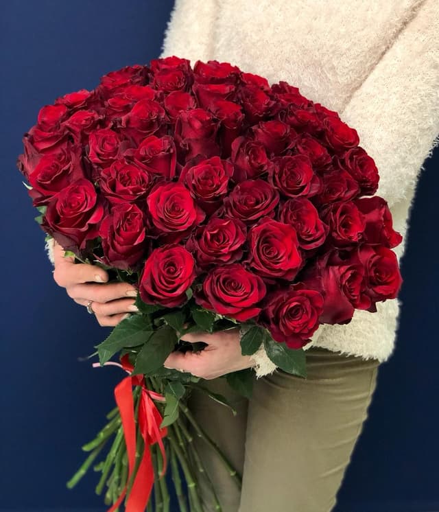 Букет из 51 красной розы Эквадор 70 см Букет из 51 красной розы Эквадор 70 см