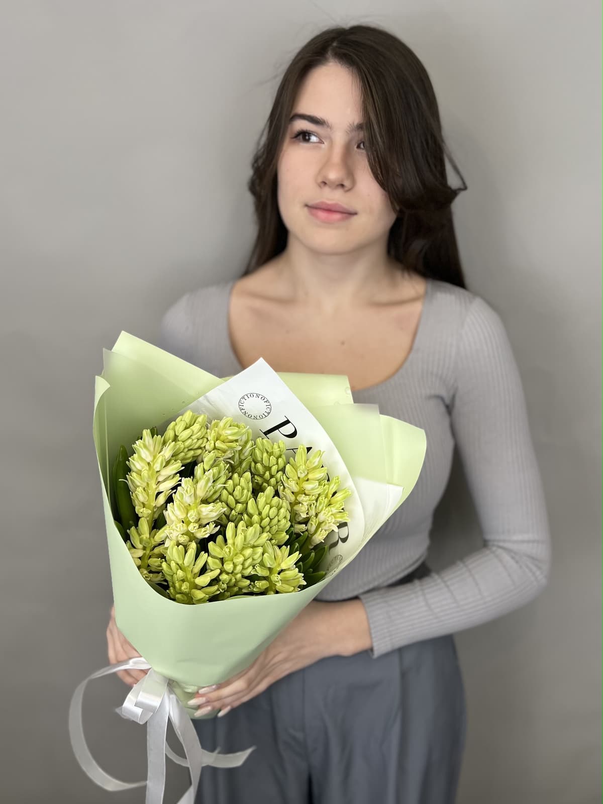 Букет из гиацинтов "Top white" L Проспект