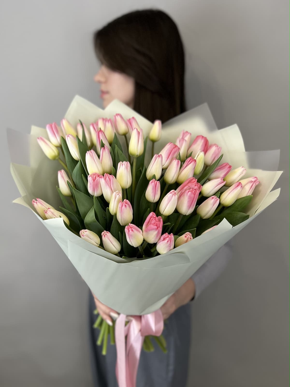 Букет тюльпанов "Pink" L Менделеева