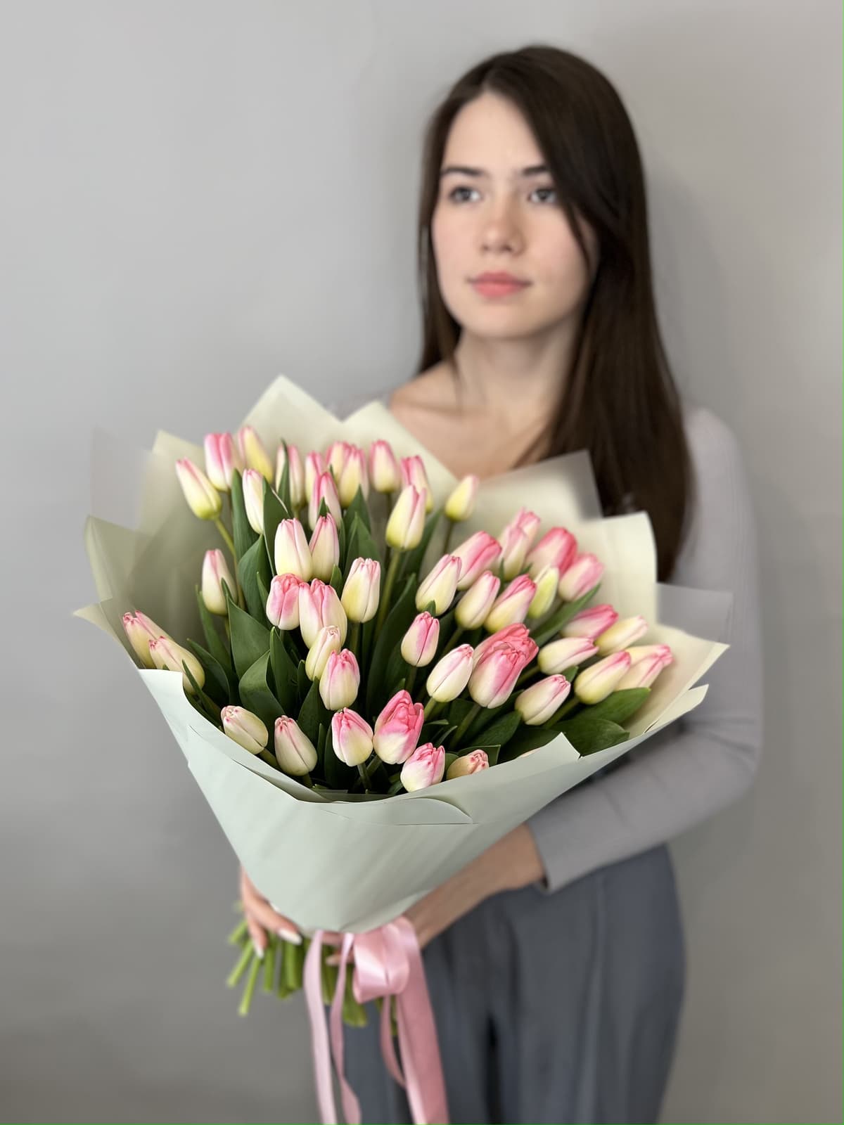 Букет тюльпанов "Pink" L Жукова