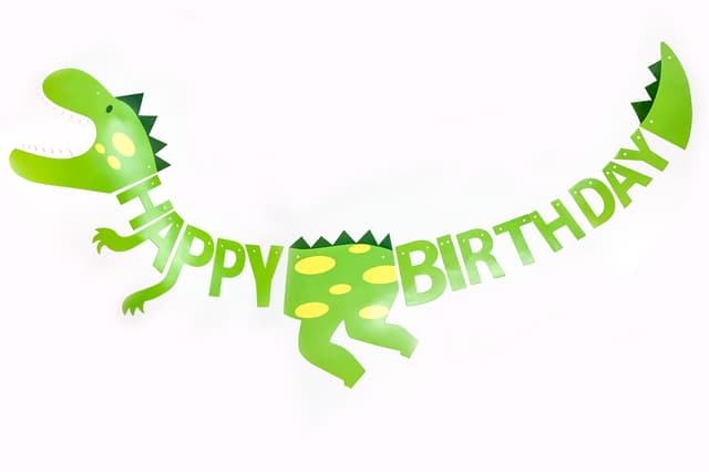 Гирлянда Динозавр, Happy Birthday, Зеленый, 300 см Гирлянда Динозавр, Happy Birthday, Зеленый, 300 см