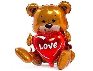 К ФИГУРА AIR LOVE Мишка с сердцем 50 см (Только для воздуха)