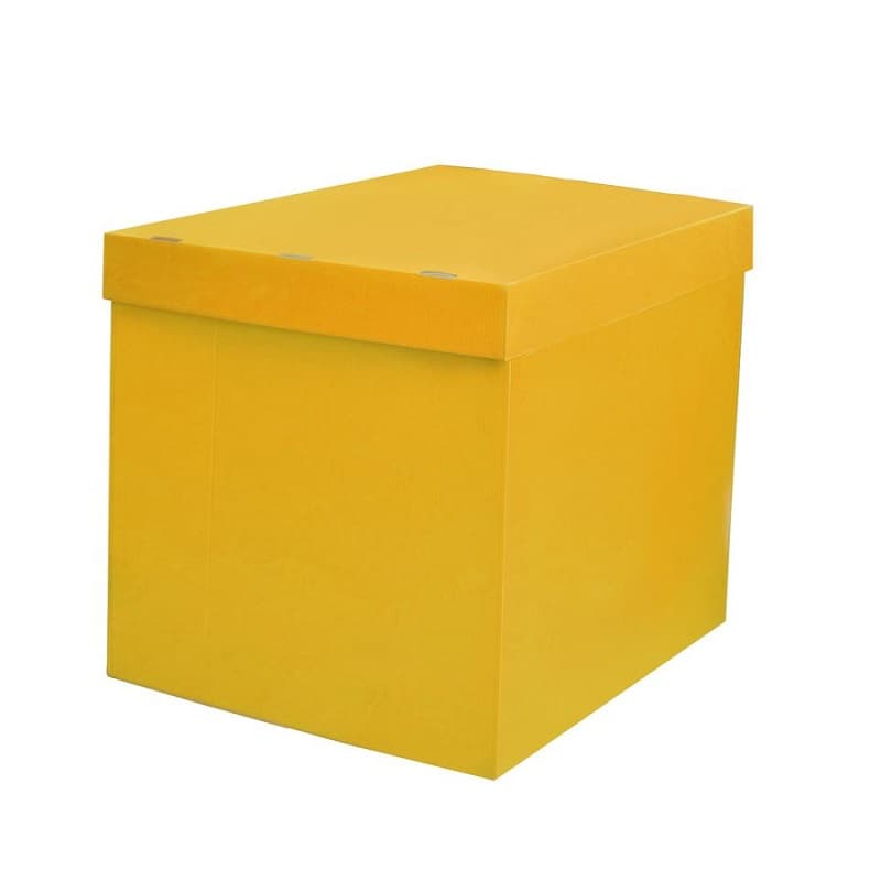 Коробка для шаров желтая 60*60*h60см