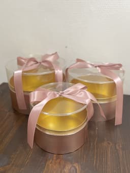 Коробка с прозрачной крышкой, розовое золото, 18 x h14 см