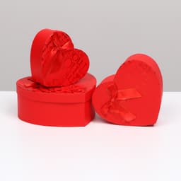 Коробка Сердца, красная, I Love You, 21 х 19 х 7 см