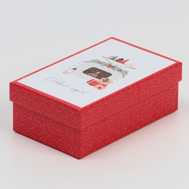 Новогодняя подарочная коробка "Тепла и уюта" 15 х 9.5 х 5.5 см Новогодняя подарочная коробка "Тепла и уюта" 15 х 9.5 х 5.5 см