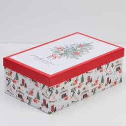 Новогодняя подарочная коробка "Тепла и уюта" 32.5 х 20 х 12.5 см