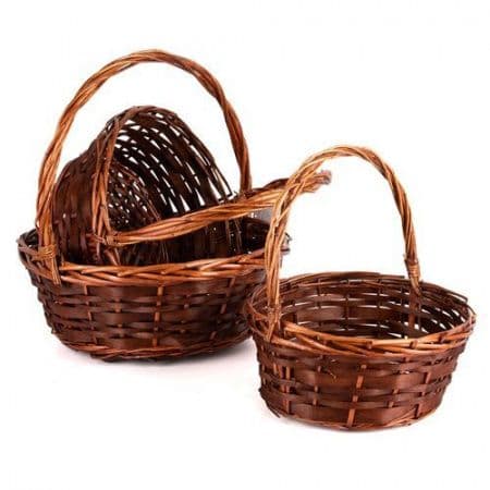 Плетеная корзина Ива круг 30*13*37 см