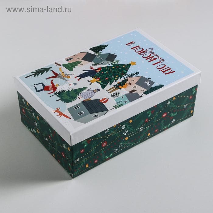 Подарочная коробка "Новогодние истории" 26 x 17 x 10 см