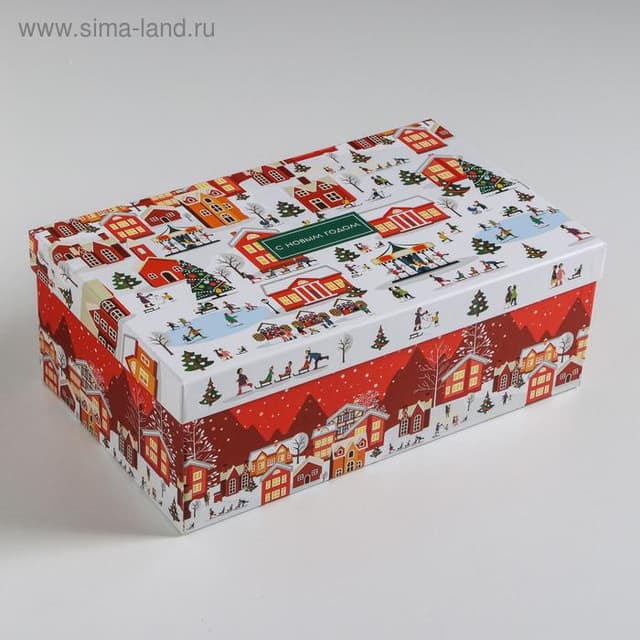 Подарочная коробка "Новогодние истории" 32,5 x 20 x 12,5 см Подарочная коробка "Новогодние истории" 32,5 x 20 x 12,5 см