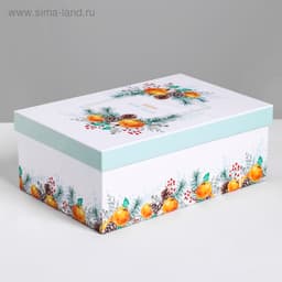 Подарочная коробка "Новогодний" 26 x 17 x 10,5 см