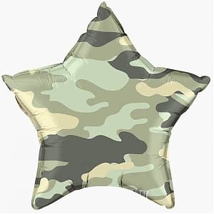 Шар (18"/46см) Звезда,Камуфляж,зеленый