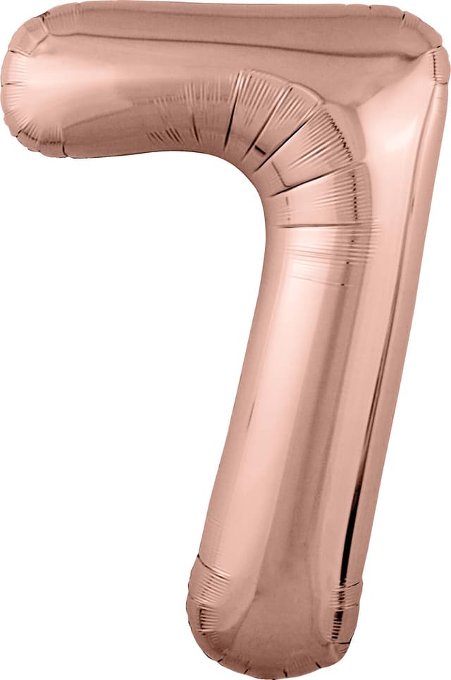 Шар (40''/102 см) Цифра, 7, Slim, розовое золото Шар (40''/102 см) Цифра, 7, Slim, розовое золото