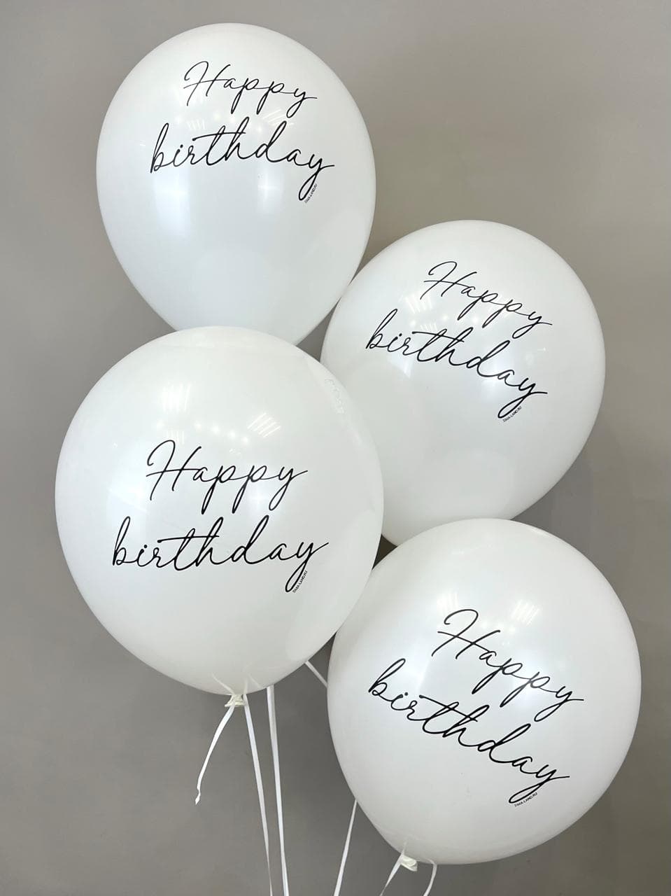 Шар латексный 12" / 30 см Happy birthday, классика