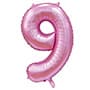 Цифры 100 см розовые Slim Сатин Pink 9