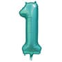 Цифры 100 см тиффани Slim Сатин Teal 1