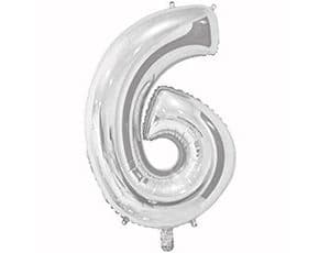 Цифры 65 см серебро 6 Цифры 65 см серебро 6