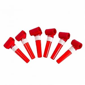 Языки-гудок красный 6,5см/6шт/ Языки-гудок красный 6,5см/6шт/