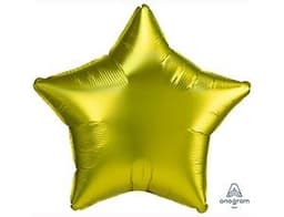 Звезды сатин 45 см желтые /ang