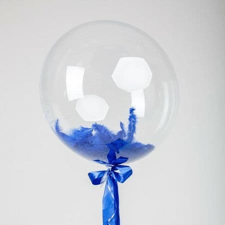 Баблс 45 см с перьями (синие)
