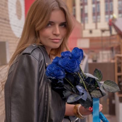 Букет 7 Синих Роз Букет 7 Синих Роз