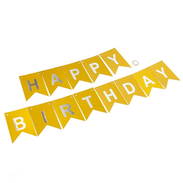 Гирлянда Флажки, Happy Birthday, Золото/Серебро, Металлик, с блестками, 350 см, 17*12 см Гирлянда Флажки, Happy Birthday, Золото/Серебро, Металлик, с блестками, 350 см, 17*12 см