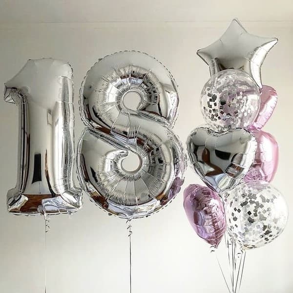 Композиция из шаров "Навсегда 18" Композиция из шаров "Навсегда 18"