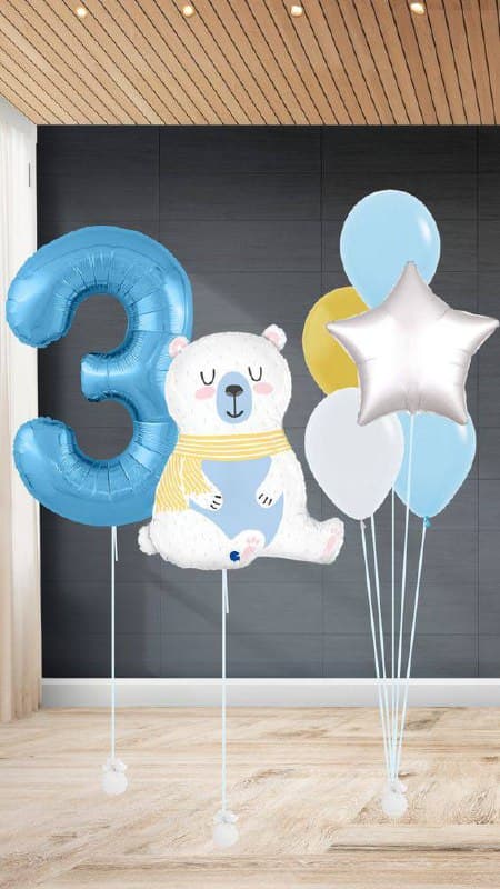 Композиция из шаров «Северный мишка» Композиция из шаров «Северный мишка»