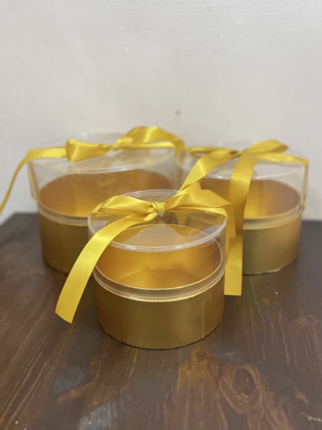 Коробка с прозрачной крышкой, золото, 21,5 x h15 см Коробка с прозрачной крышкой, золото, 21,5 x h15 см