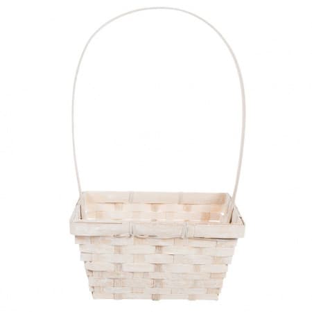 Корзина плетеная "Бамбук" D19х14.5хH9хHH37см. Белая Корзина плетеная "Бамбук" D19х14.5хH9хHH37см. Белая