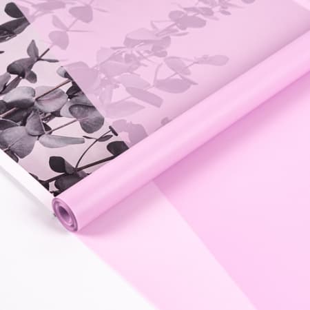 Пленка Лак PASTEL Розовый - Сиреневый 59см 800гр Пленка Лак PASTEL Розовый - Сиреневый 59см 800гр