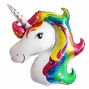 Шар (16"/41см) Мини-фигура,Голова Единорога Шар (16"/41см) Мини-фигура,Голова Единорога