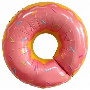 Шар (27"/69см) Фигура,Пончик розовый Шар (27"/69см) Фигура,Пончик розовый